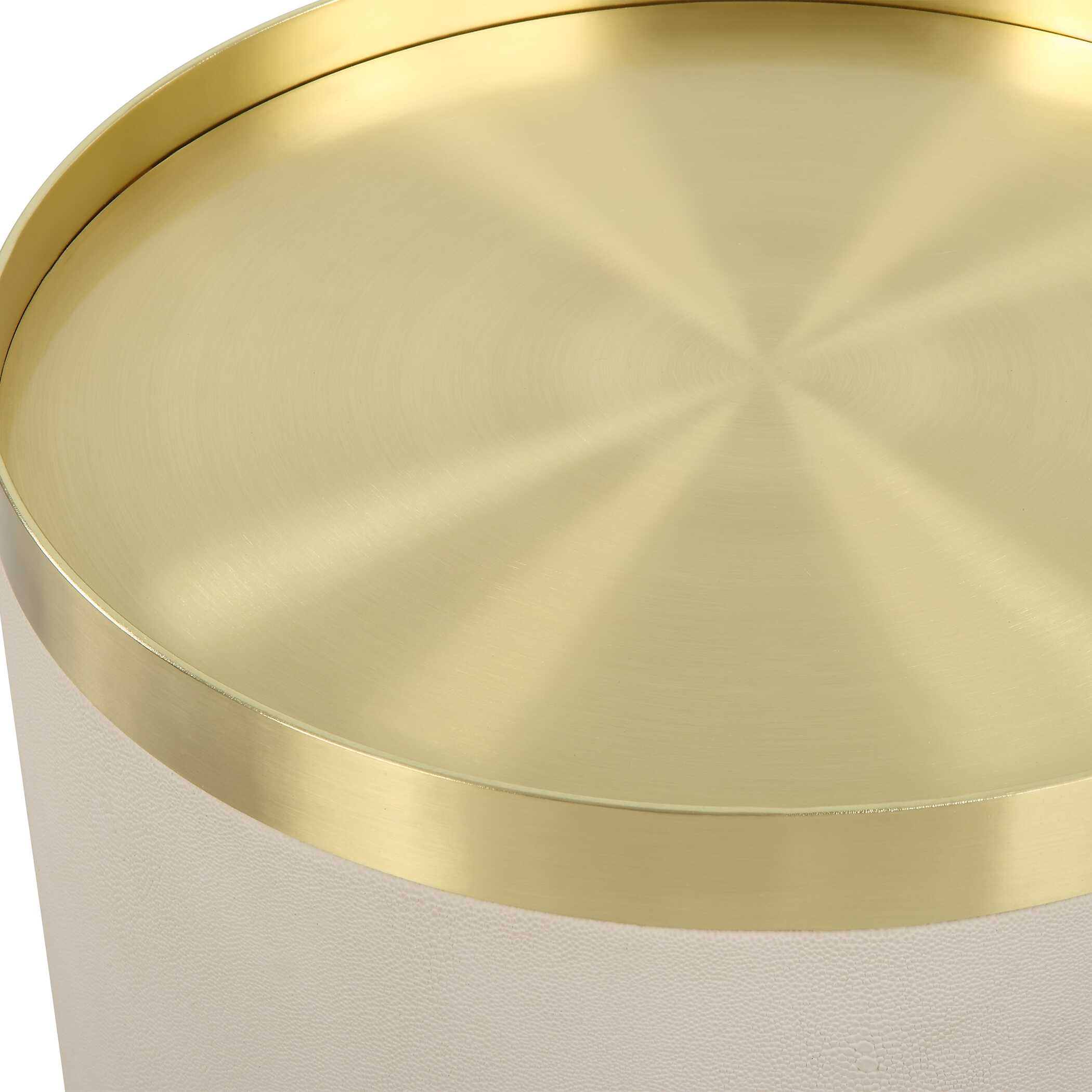 Circuit Brass & White Accent Table large image 
