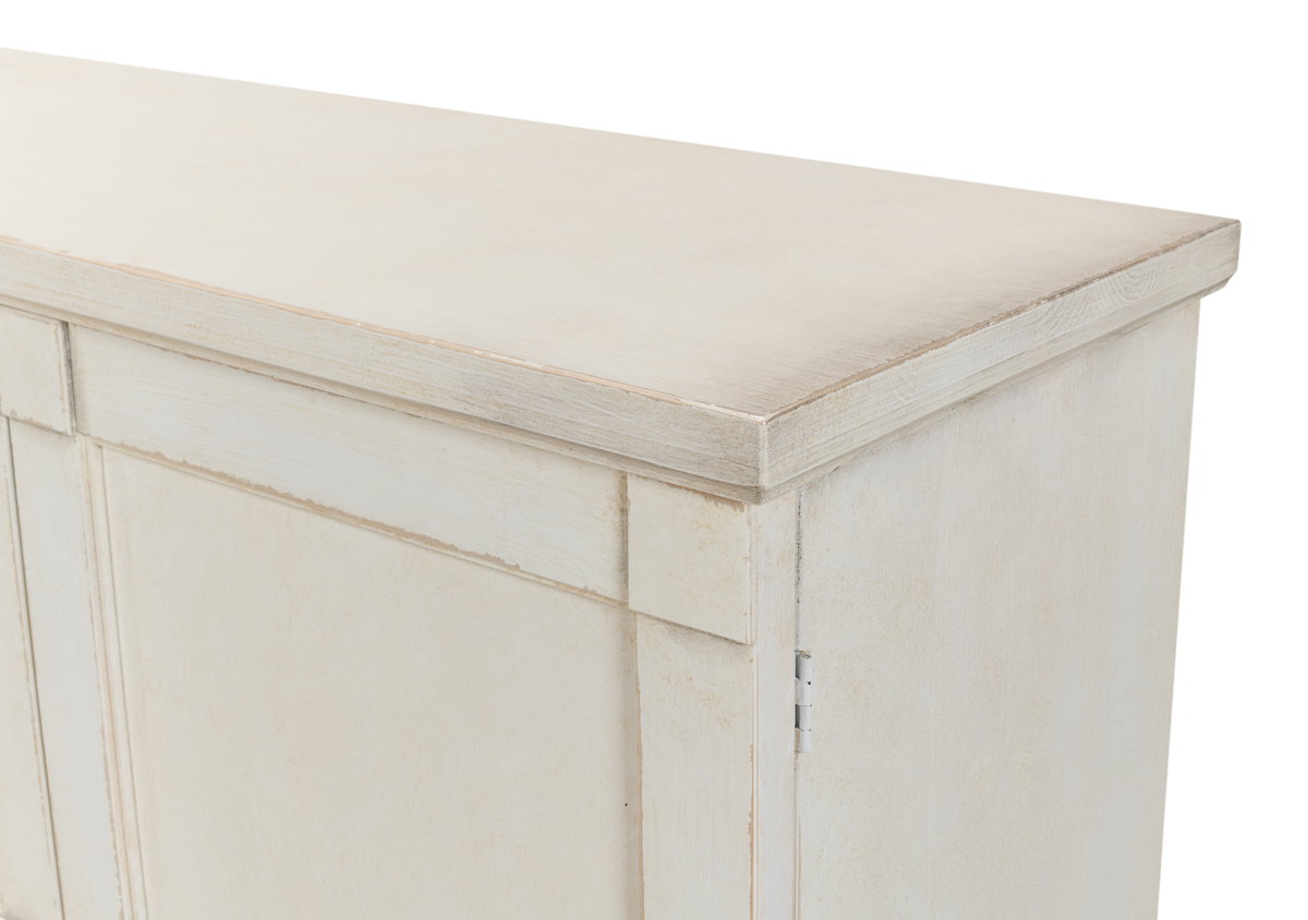 Lionisio Buffet,75',Stucco Wht,Wood Drs, Cabinets & Sideboard by Sarreid, 75" length x 15" width x 37" height View 6