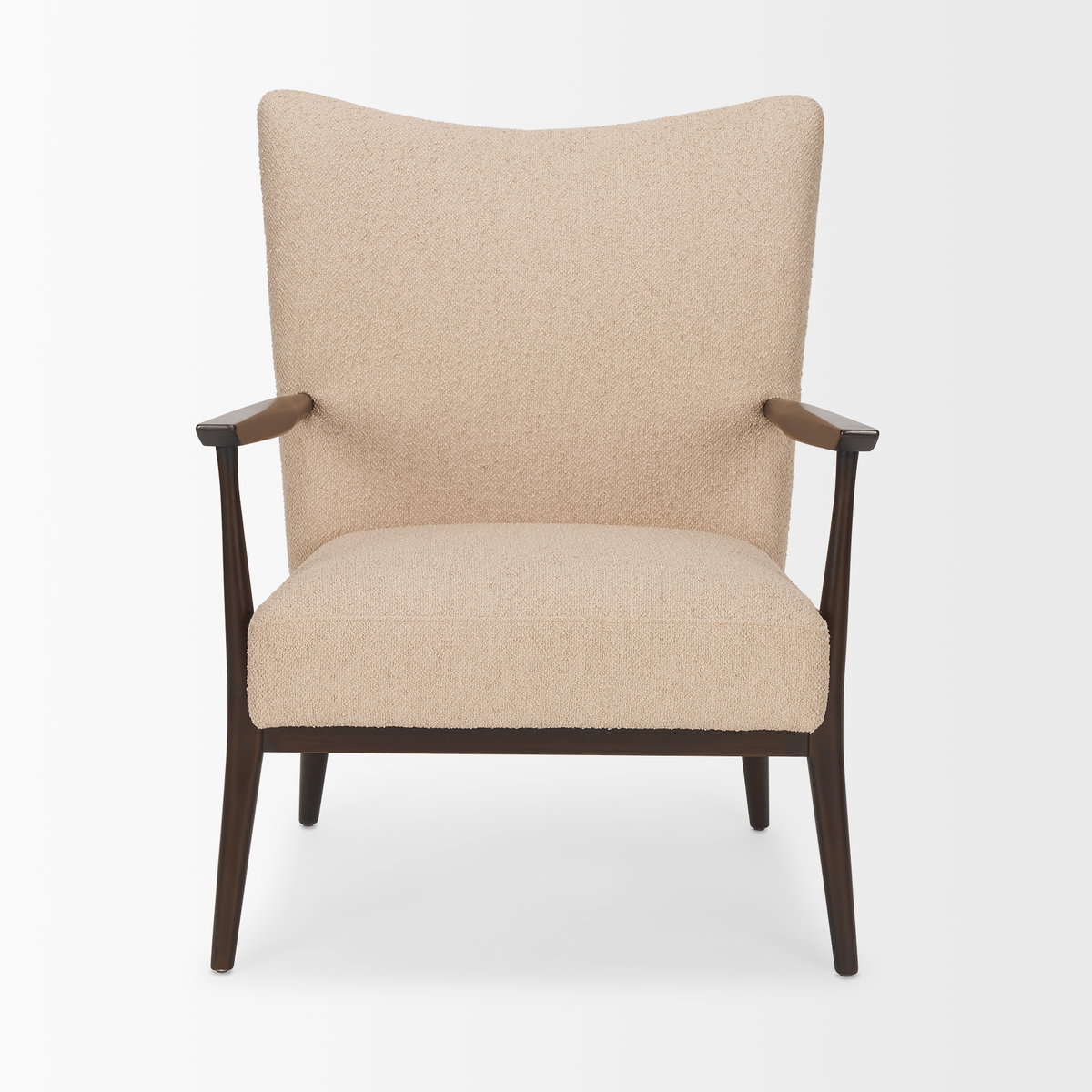 Argent Beige Boucle Accent Chair, by Mercana, 30" length x 29" width x 38" height View 3