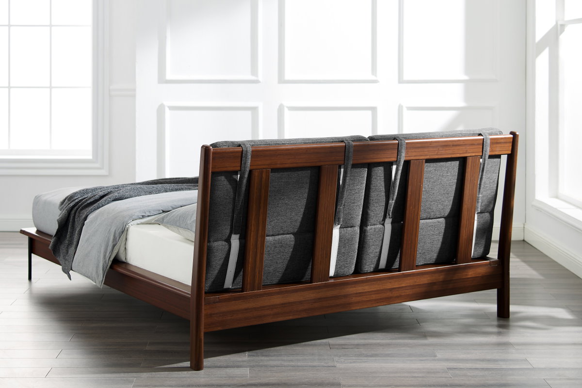 Park Avenue Queen Platform Bed with Fabric, Ruby, by Greenington, 92" length x 69.5" width x 36" height View 11