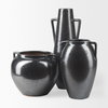 Kora Medium Dark Metallic Double Ear Vase, by Mercana, 7.48" length x 7.48" width x 11.22" height thumbnail 12