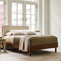 Online Designer Bedroom Miles Wood & Upholstered Bed