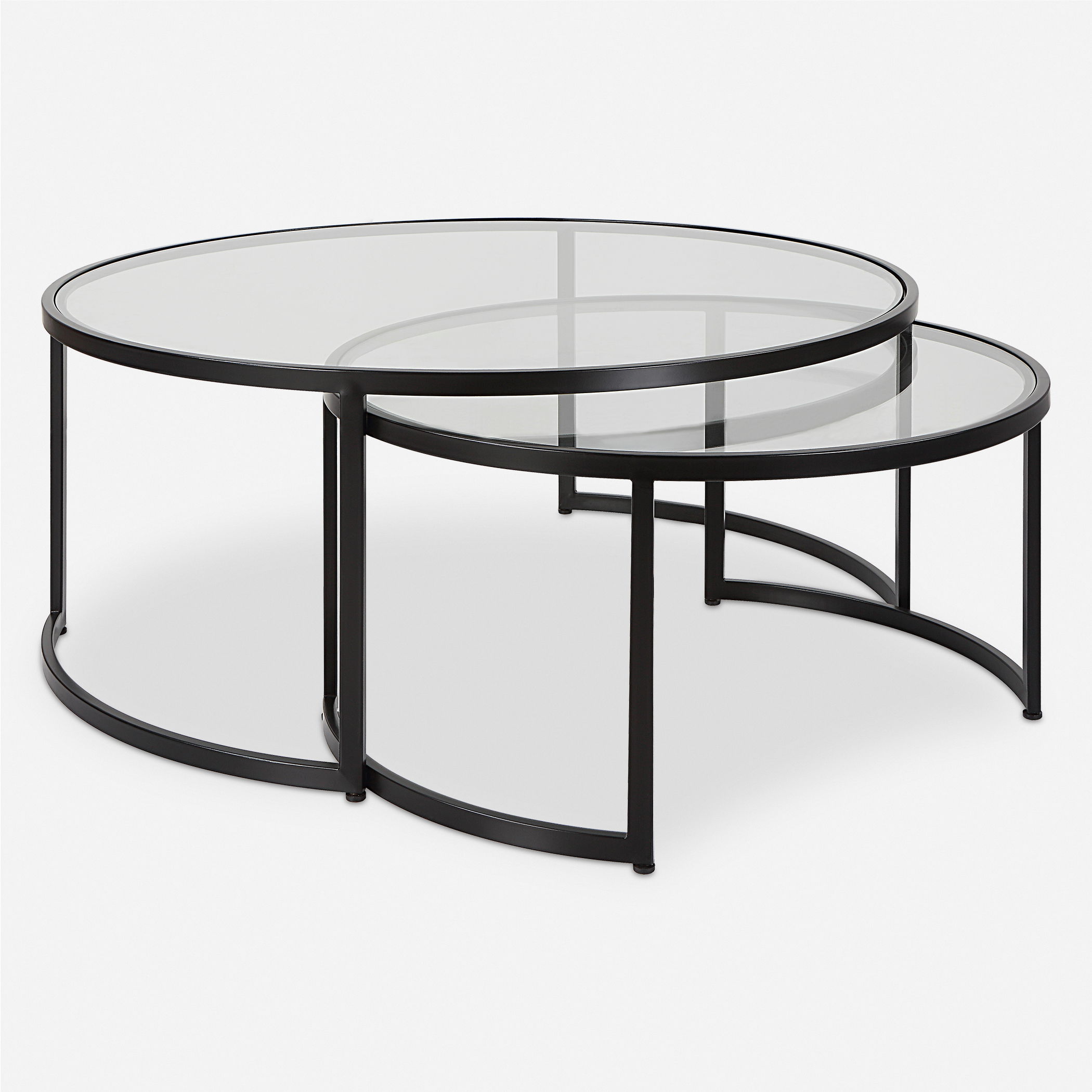 Rhea Black Nesting Coffee Tables S/2 large image 