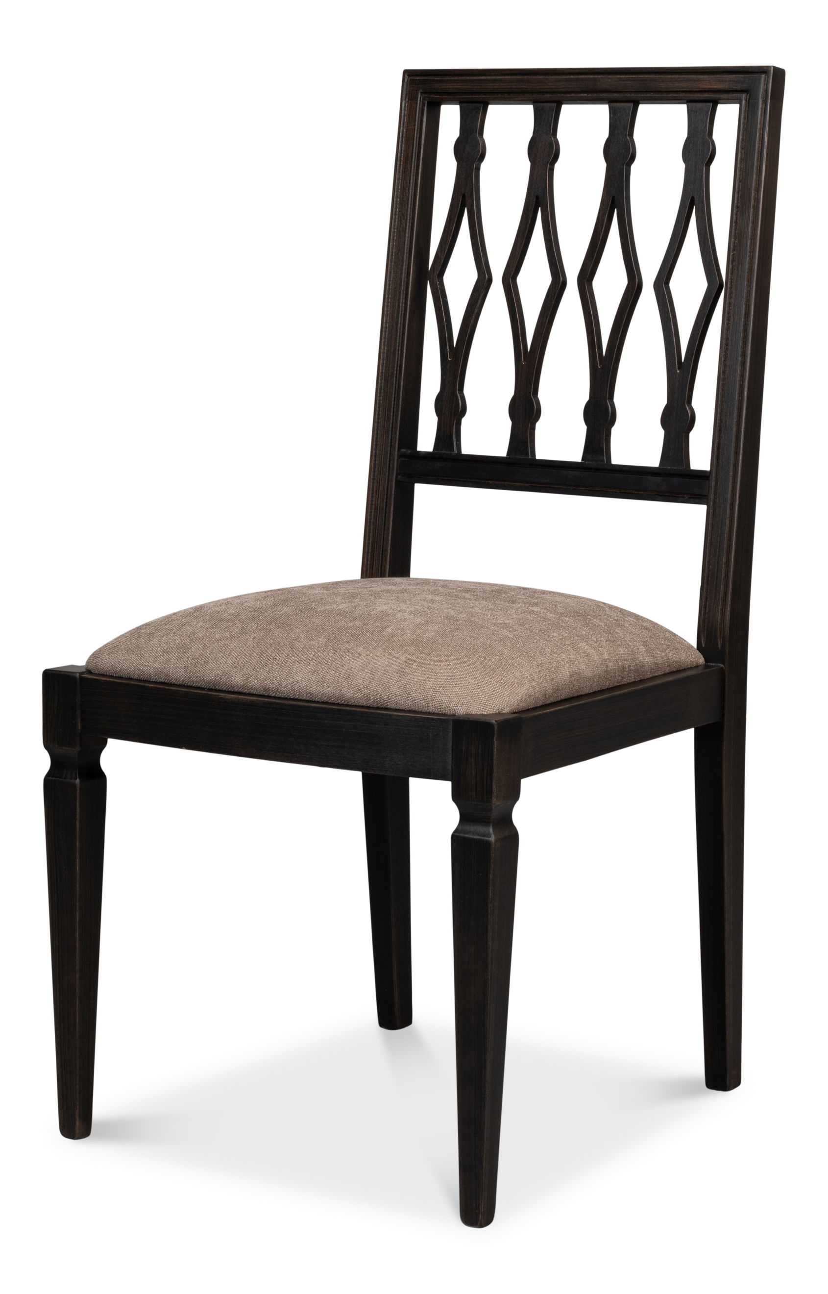 Diamond Side Chair  Nero  Mushroom large image 