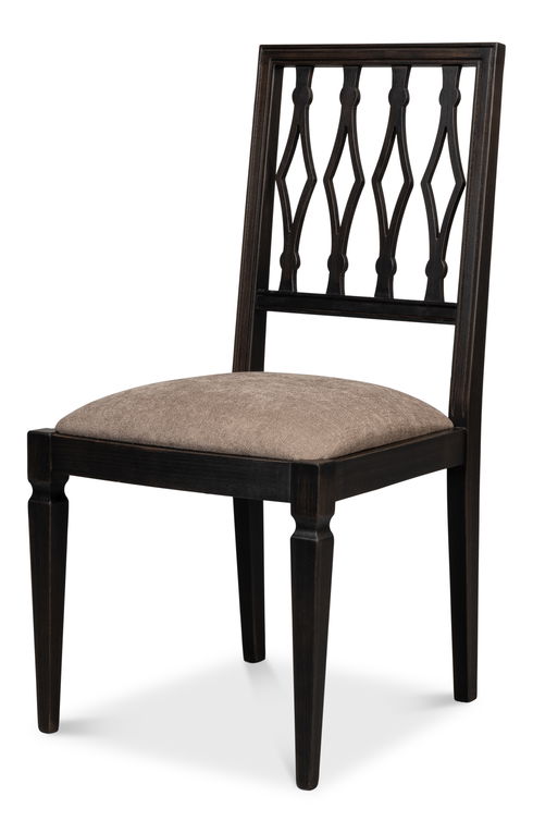 Diamond Side Chair  Nero  Mushroom