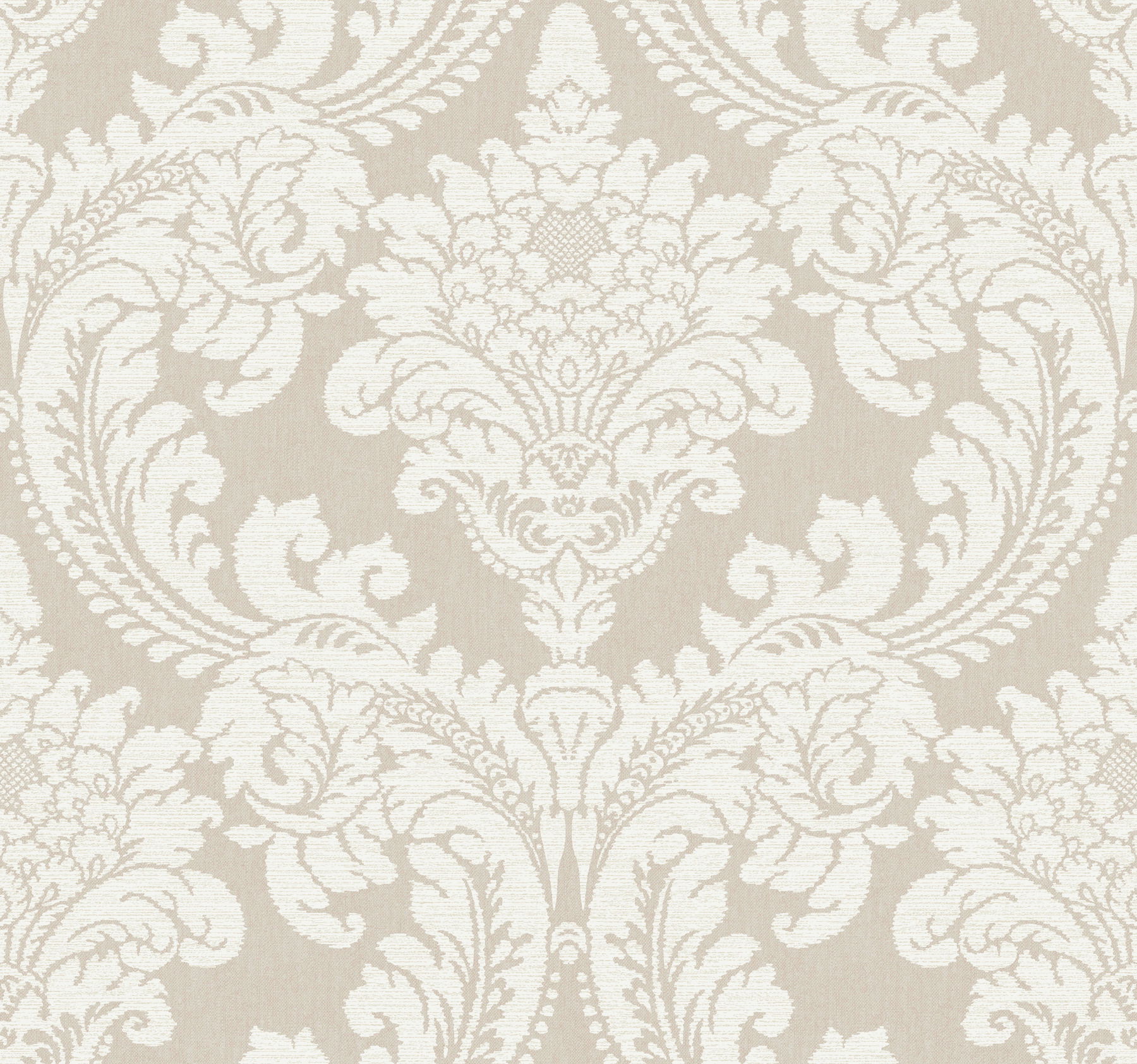 Tapestry Damask Off White Wallpaper large image 