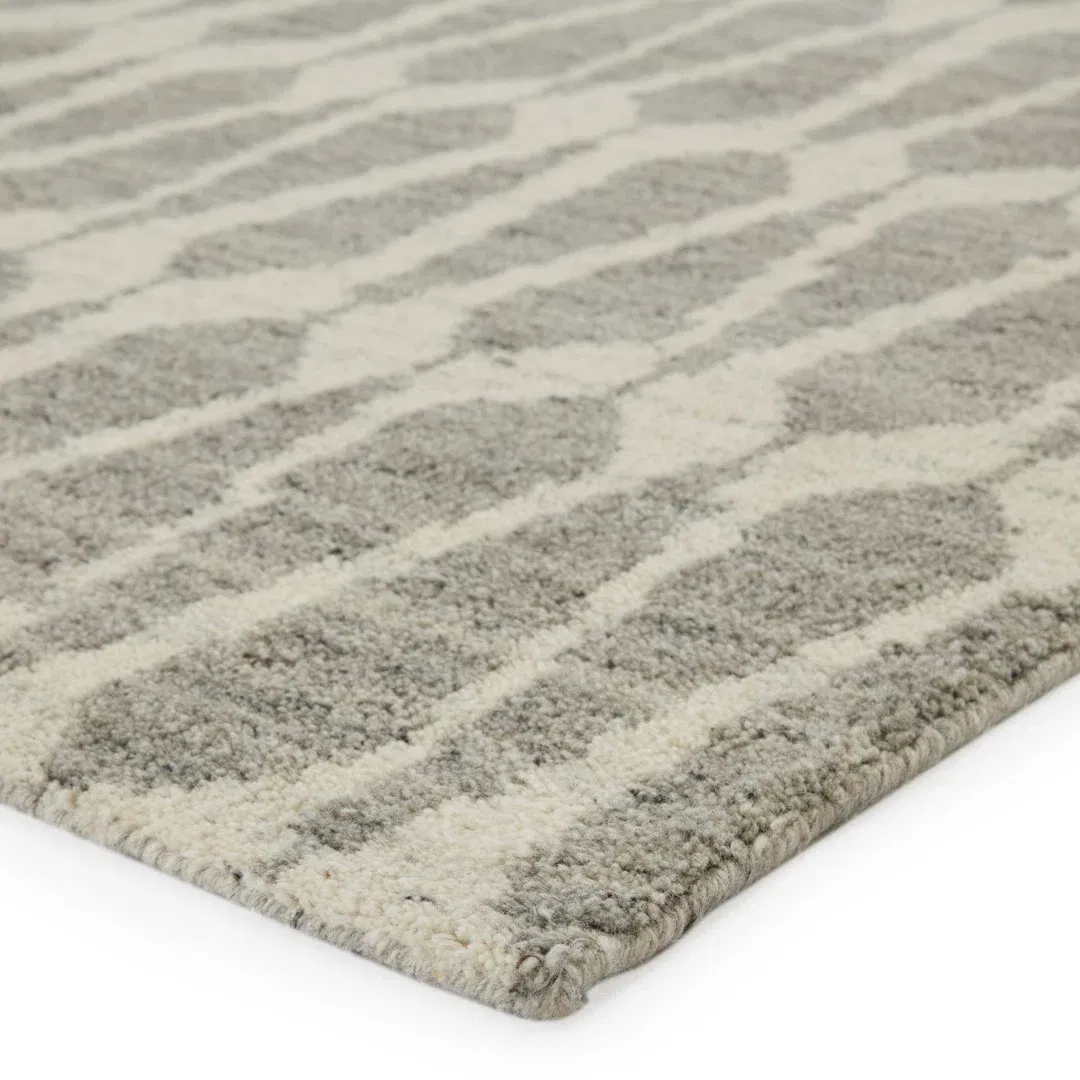 Asante Hand-Knotted Wool Ivory/Gray Area Rug large image 