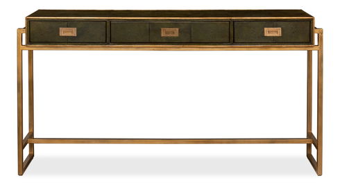 Shagreen Console Table, Leaf