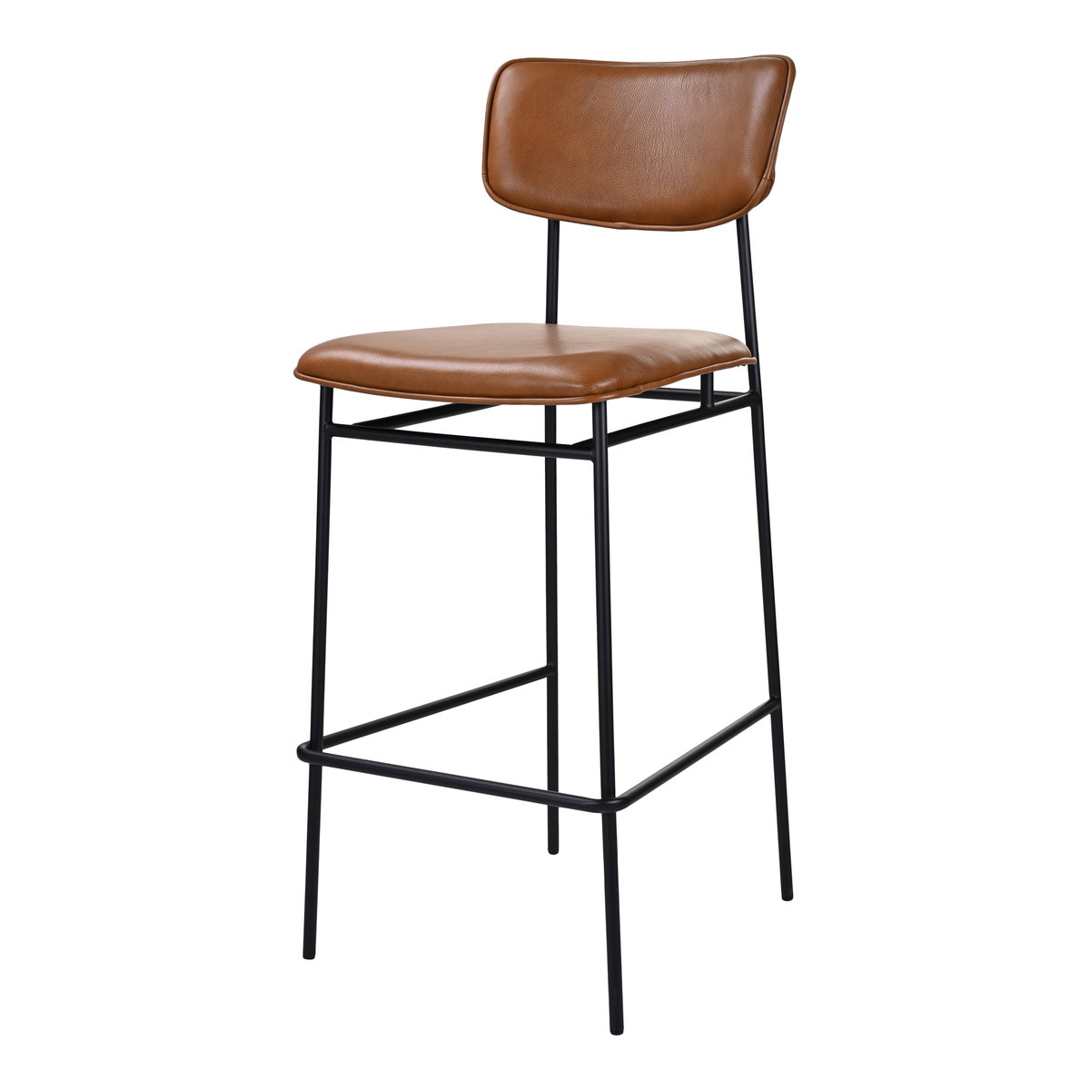 Sailor Bar Stool Brown, Counter & Bar Stool by Moe's Home, 18.1" width x 42.5" height x 21.5" depth View 1