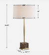 Booker Thin Brass Table Lamp, by Uttermost, 17" width x 34.25" height x 17" depth thumbnail 3