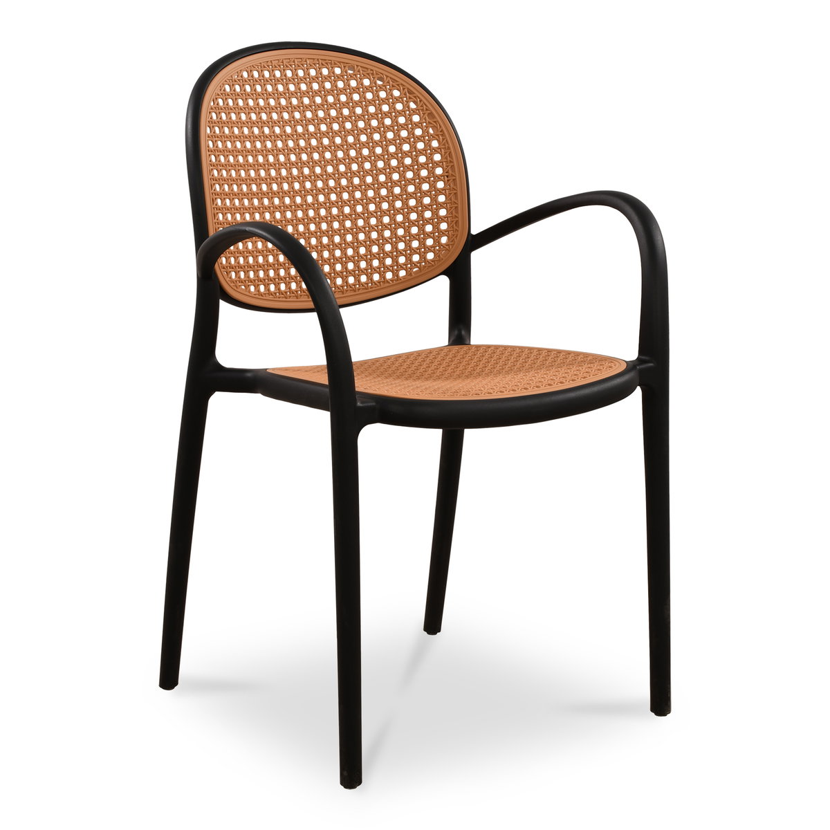 Soren Outdoor Dining Chair Black-set Of Two, Outdoor Chair by Moe's Home, 1'10" width x 2'9.5" height x 1'10.8" depth View 2