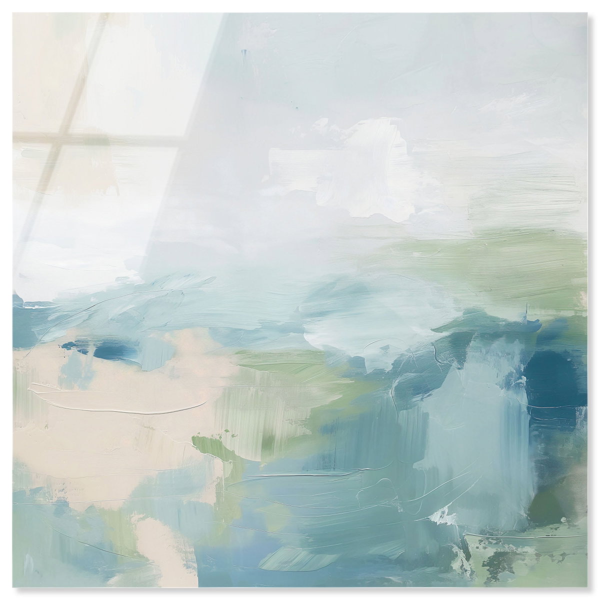 Turquoise Echoes I (No Embellishment), Art by Oliver Gal,  16x16 View 1