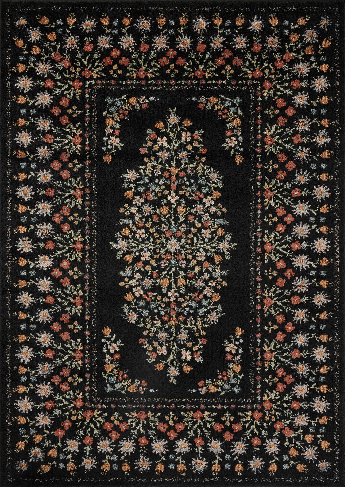 Rifle Paper Co. x Loloi Laurel Rug, 5'3" length x 7'8" width View 1