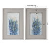 Indigo Florals Framed Art Set/2, Painting by Uttermost, 27.5" width x 41.5" height x 1.37" depth thumbnail 3