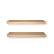 Online Designer Hallway/Entry Chalissa 2 Piece Solid Wood Floating Shelf (Set of 2)