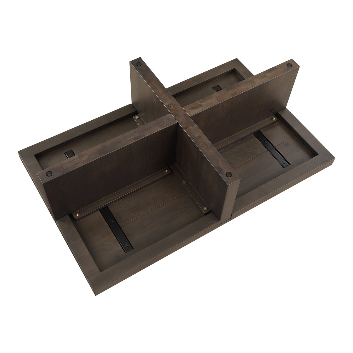 Folke Rectangular Coffee Table Dark Brown, by Moe's Home, 50" width x 13.5" height x 31" depth View 4