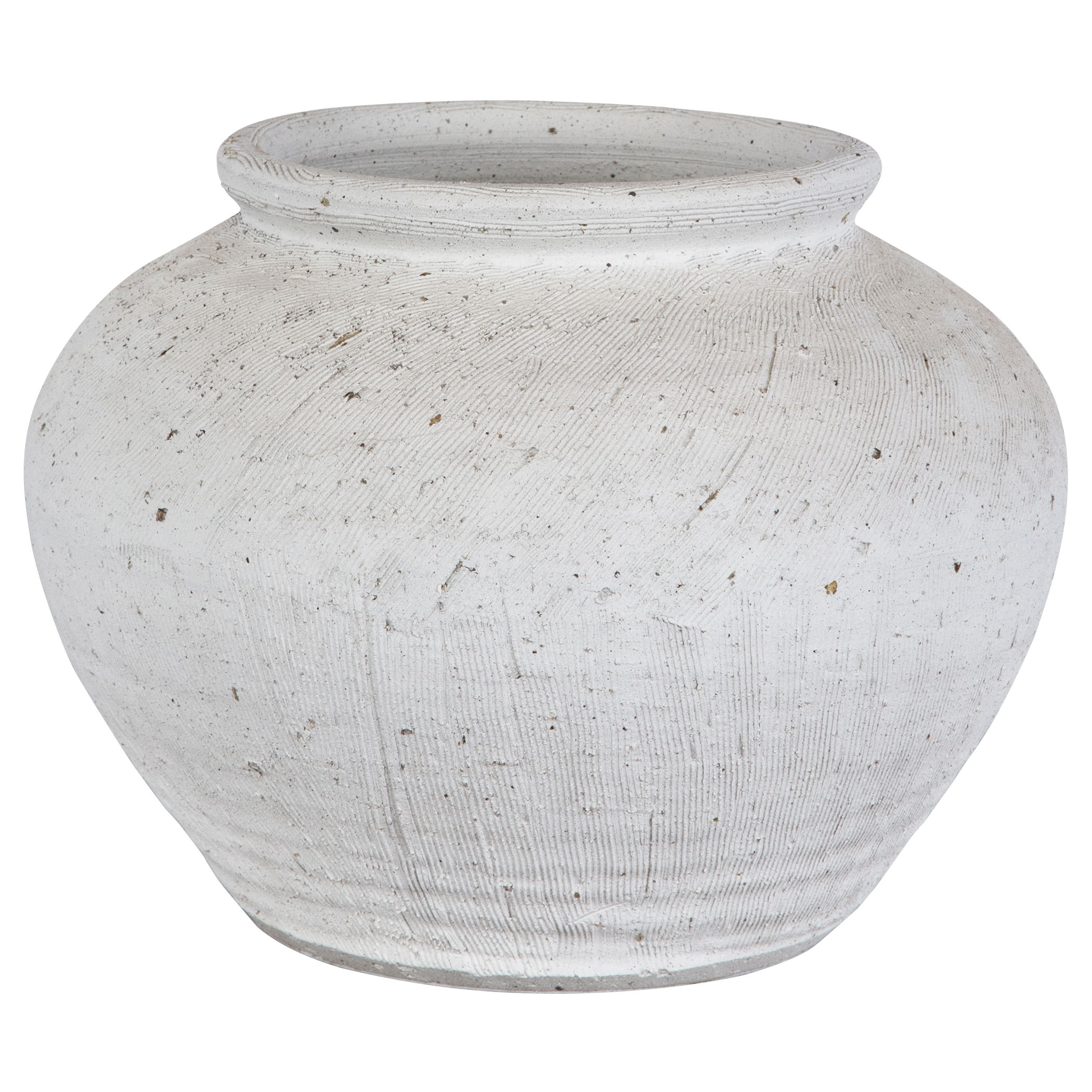 Floreana Round White Vase large image 