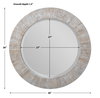 Repose Whitewash Round Mirror, by Uttermost, 3' width x 3' height x 1.3" depth thumbnail 3