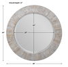 Repose Whitewash Round Mirror, by Uttermost, 36" width x 36" height x 1.3" depth thumbnail 3
