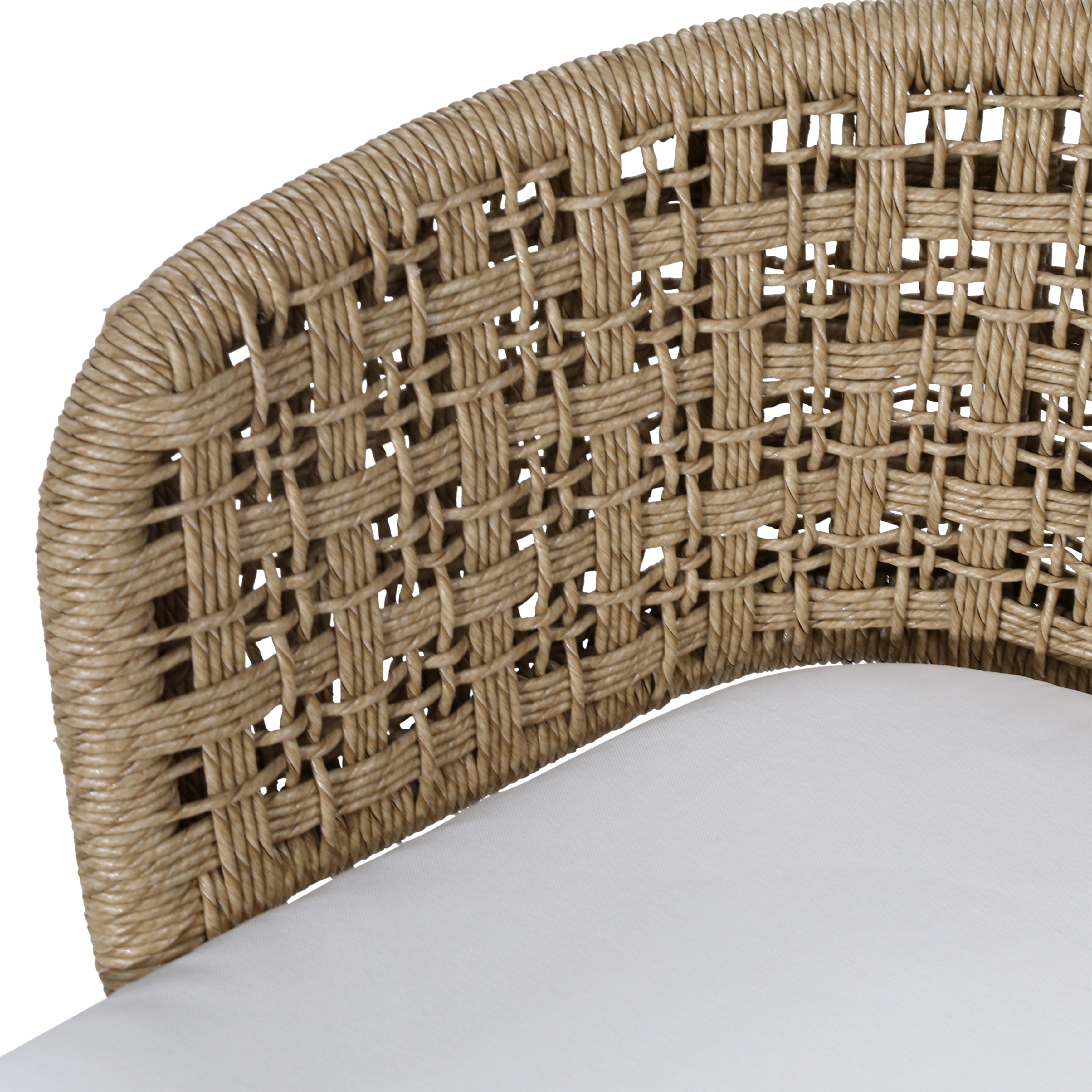 Keith Dining Chair Set of 2 Natural, by Dovetail, 23" width x 28" height x 22.5" depth View 5