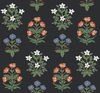 Mughal Rose Black & Pink Wallpaper, by York Wall, 27' length x 2'3" width x 0.02" depth thumbnail 1