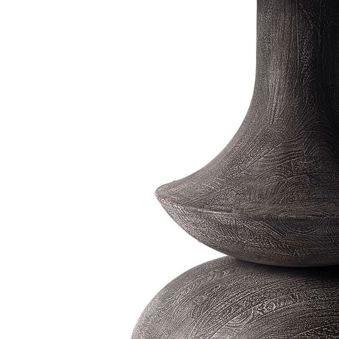 Crossman III 60L x 60W x 30H Dark Brown/Gray Solid Wood Base with Round Glass Top Dining Table