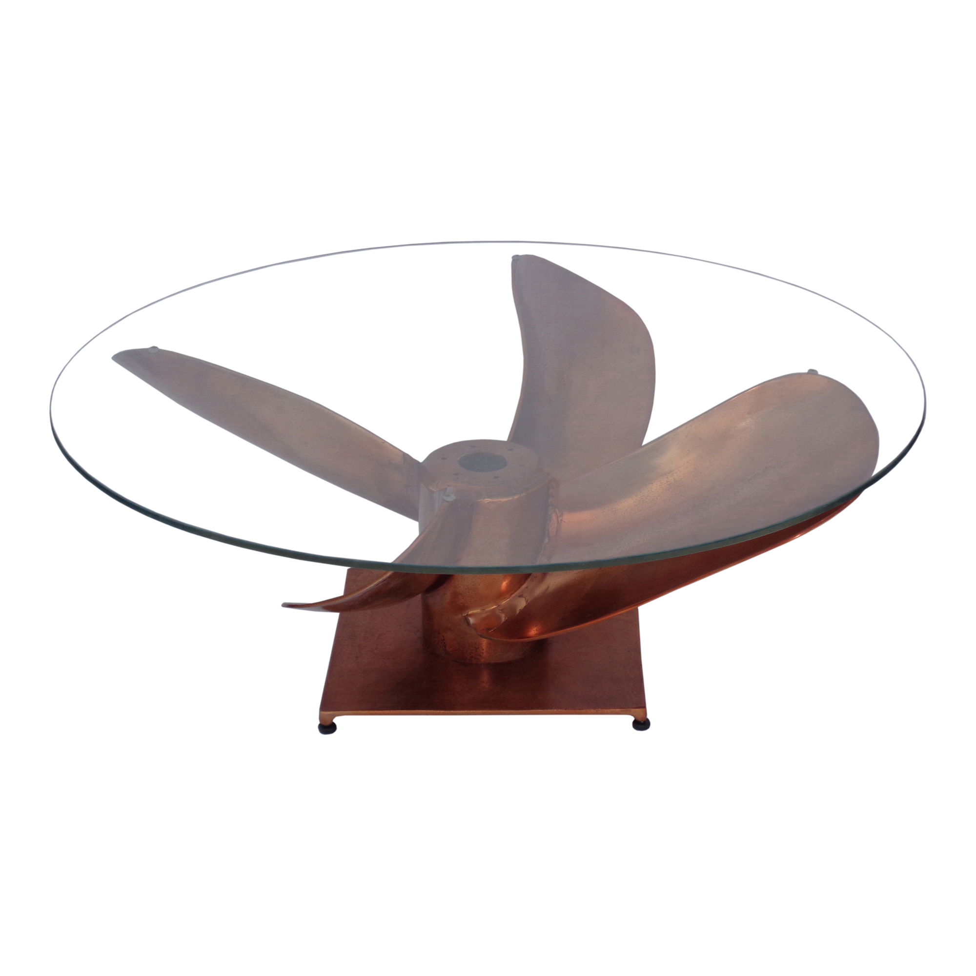 Archimedes Coffee Table Copper, by Moe's Home, 35.5" width x 14" height x 35.5" depth View 2