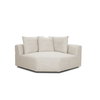 Warner Oatmeal 3 Piece Sofa Set with Corner Piece, Sectional Sofa by Mercana, 140" length x 113" width x 32.68" height thumbnail 4