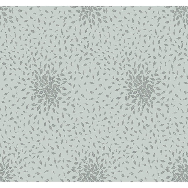 Petite Leaves Spa & Silver Wallpaper large image 