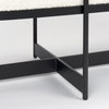 Amelia 55.0L x 18.0W x 18.0H Cream Boucle with Black Metal Upholstered Bench, Benche by Mercana, 18" length x 55" width x 18" height thumbnail 10
