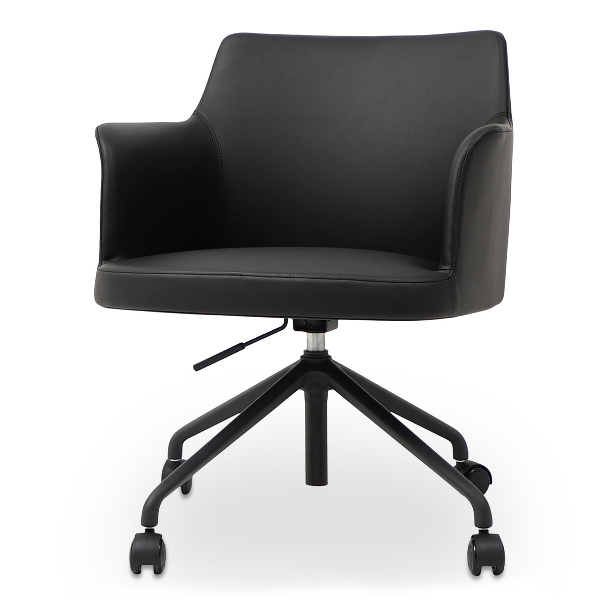 Morris Office Chair Pvc Black, by Moe's Home, 22.8" width x 20.8" height x 28.3" depth View 2