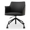 Morris Office Chair Pvc Black, by Moe's Home, 22.8" width x 20.8" height x 28.3" depth thumbnail 2