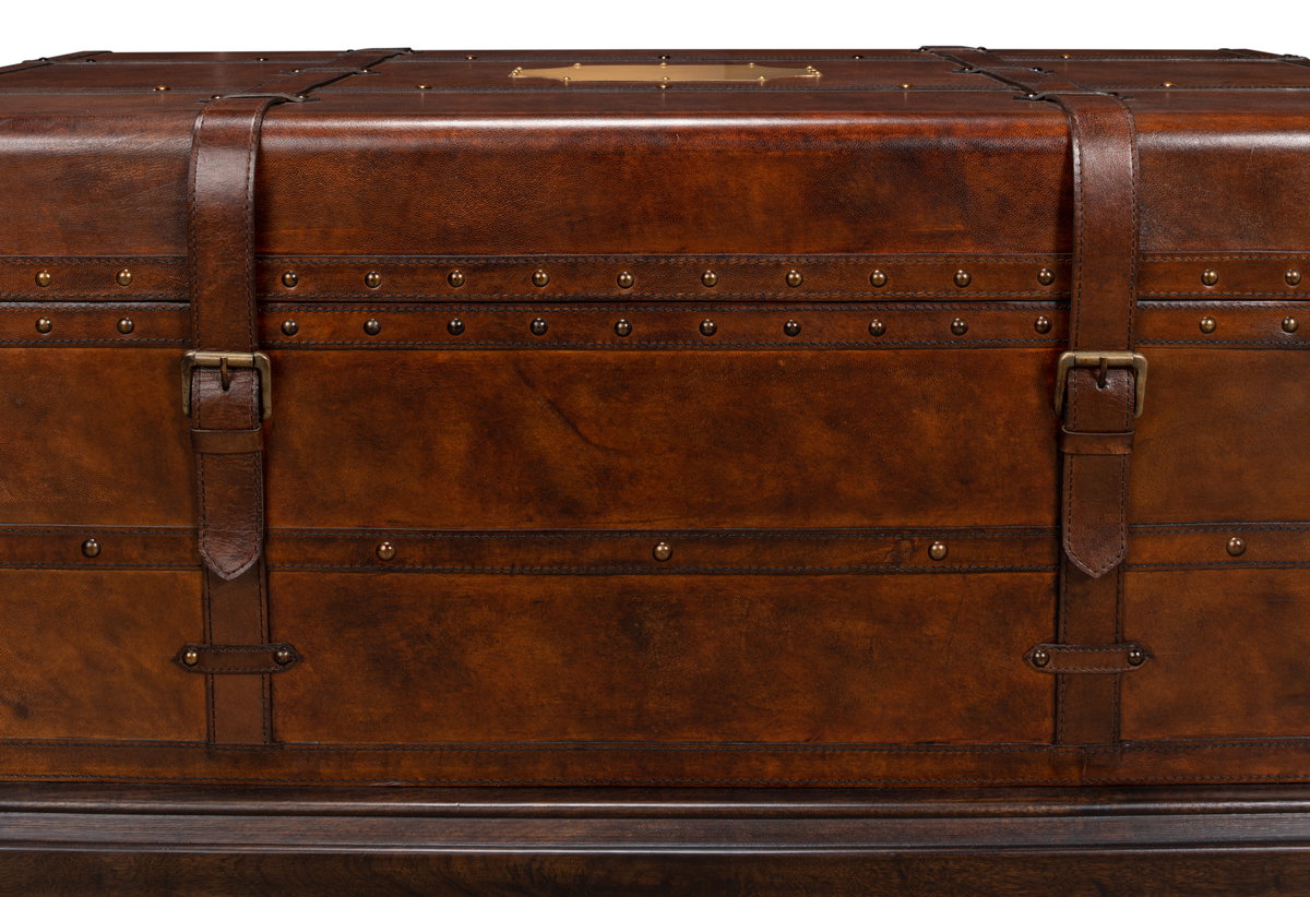Laramie Trunk Coffee Table, by Sarreid, 2'2" length x 3'7" width x 1'8" height View 14