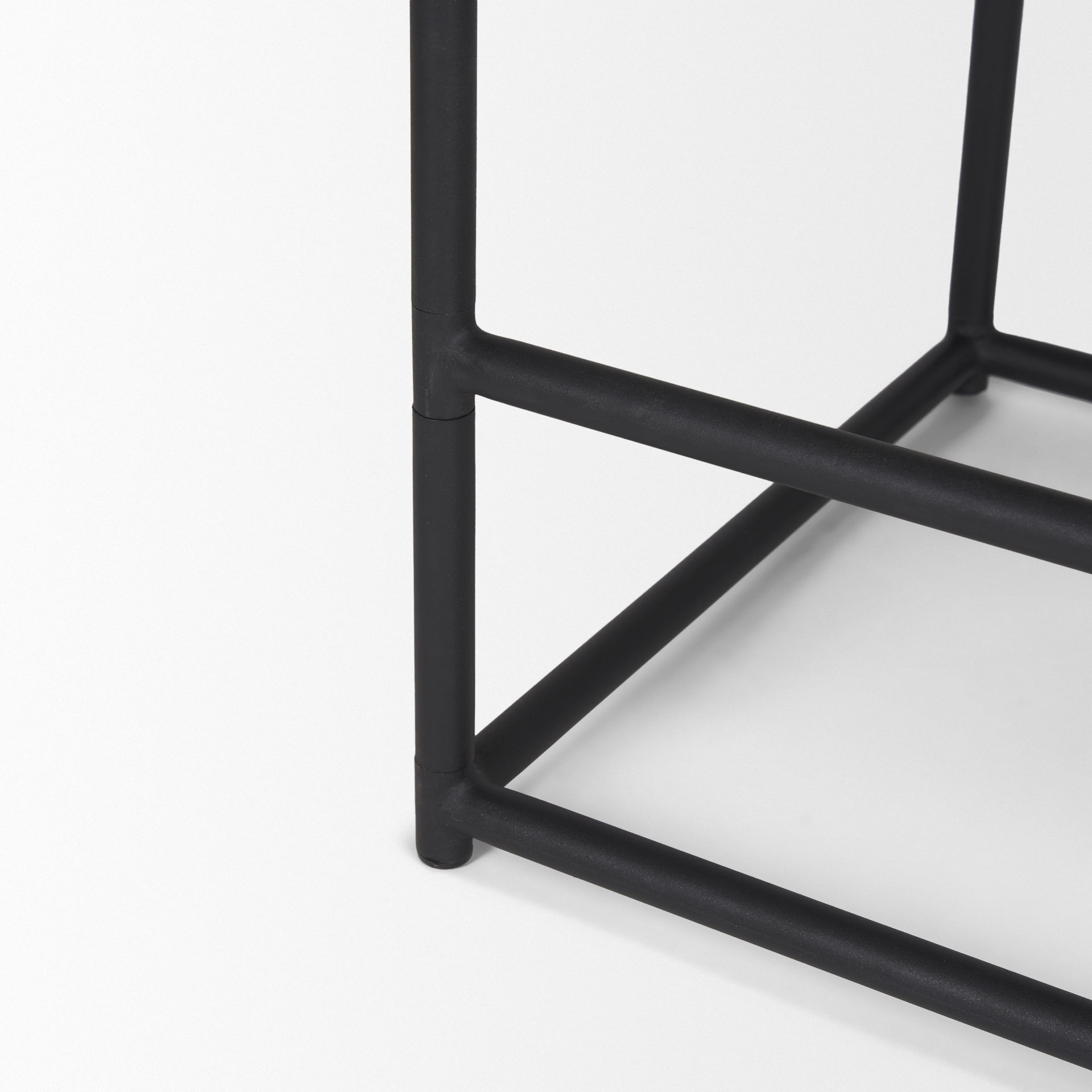 Taniel Brown Leather with Black Metal Counter Stool large image 