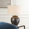 Hawkins Bronze Ribbed Table Lamp, by Uttermost, 18" width x 25.25" height x 18" depth thumbnail 2