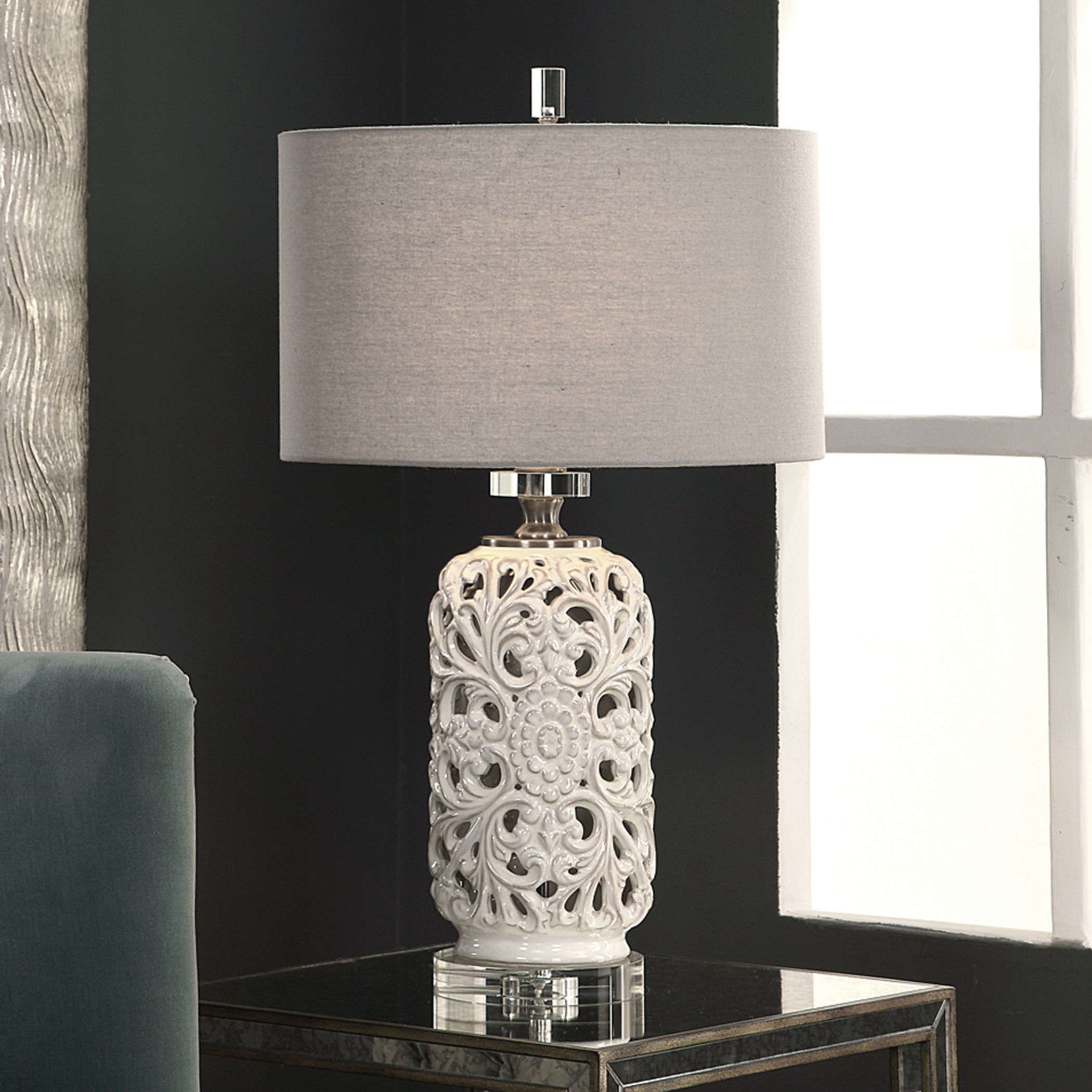 Dahlina Ceramic Table Lamp large image 