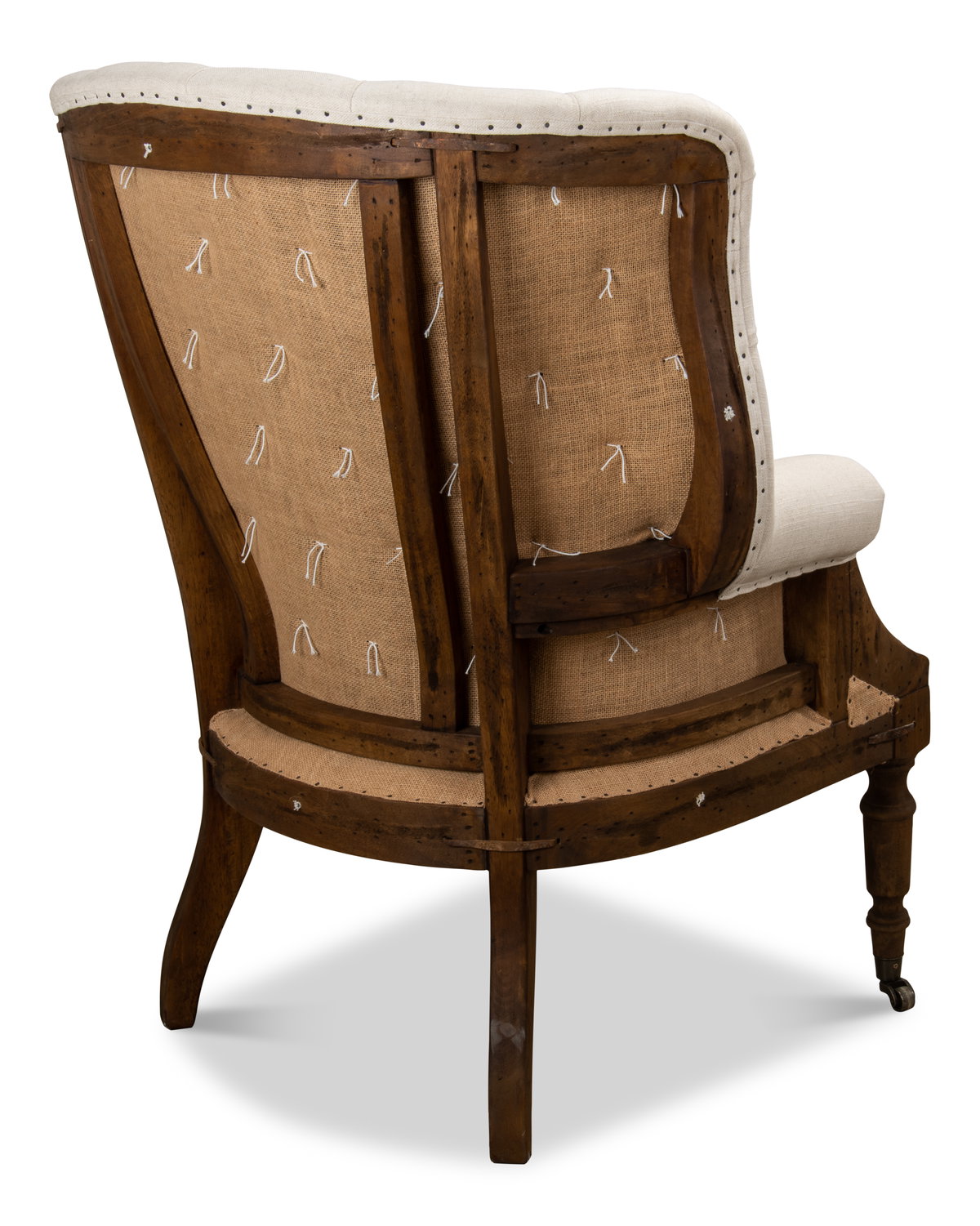 Irish Chair, by Sarreid, 2'9" length x 2'8" width x 3'8" height View 4