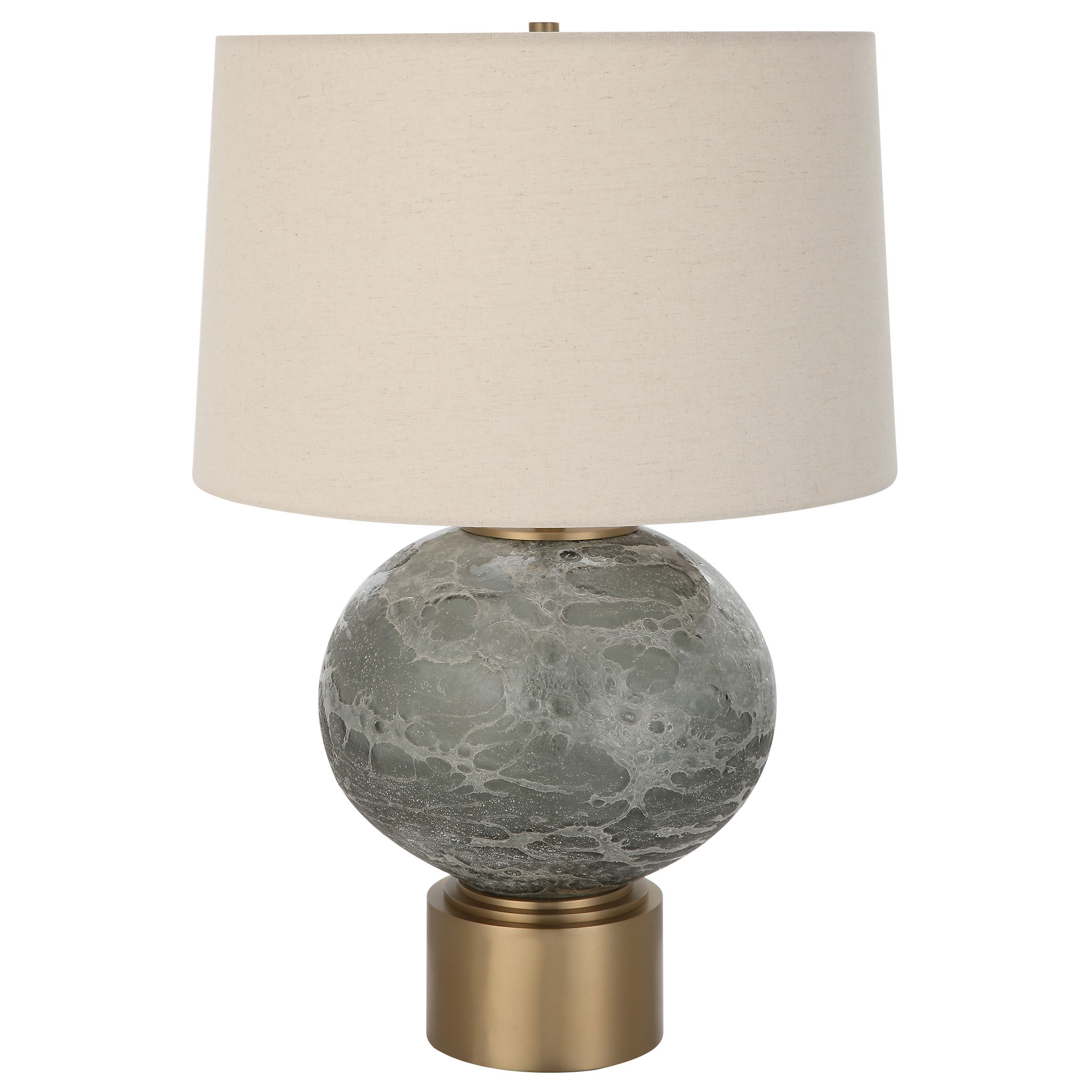 Lunia Gray Glass Table Lamp large image 