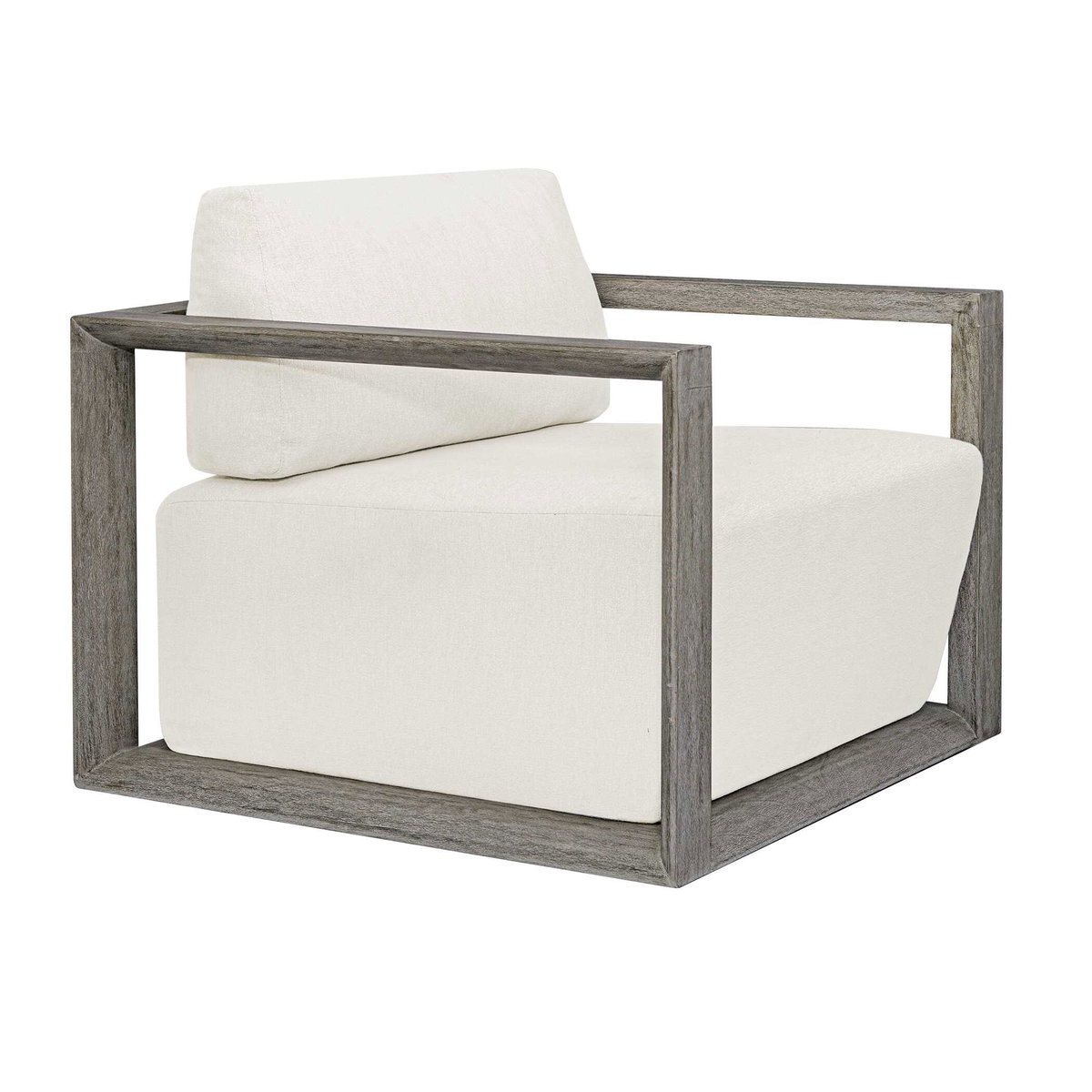 Remsen Outdoor Gray Lounge Chair, Outdoor Accent Chair by Uttermost, 2'9.5" width x 2'8" height x 2'11" depth View 9