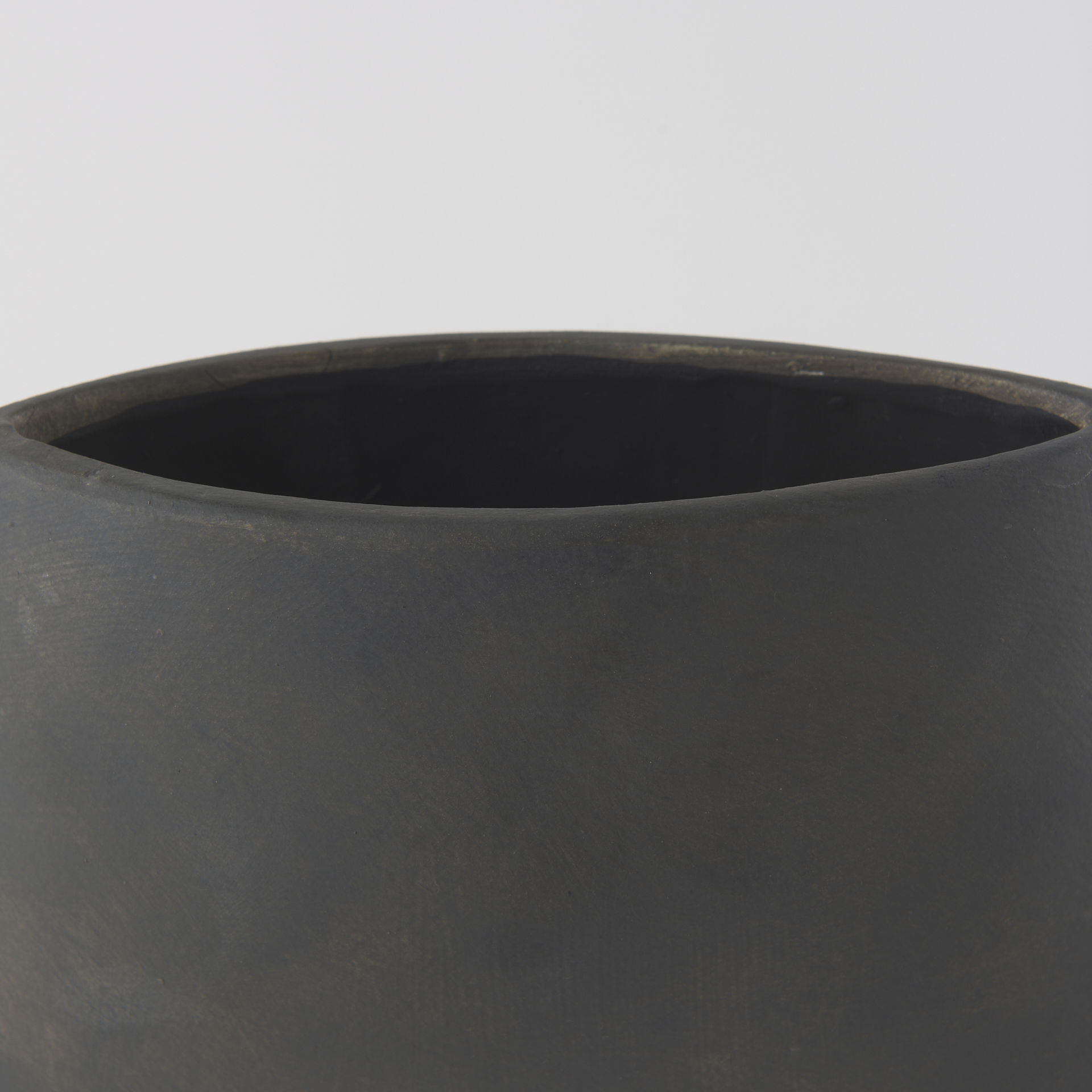 Rylee 13.0H Dark Brown Ceramic Vase large image 