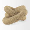 Alize Jute Wrapped Solid Wood Circular Chain Link Decorative Object, by Mercana, 14" length x 11" width x 8" height thumbnail 4
