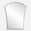 Monarch Scalloped Arched Vanity Mirror, by Uttermost, 2' width x 2'6.5" height x 1" depth thumbnail 1