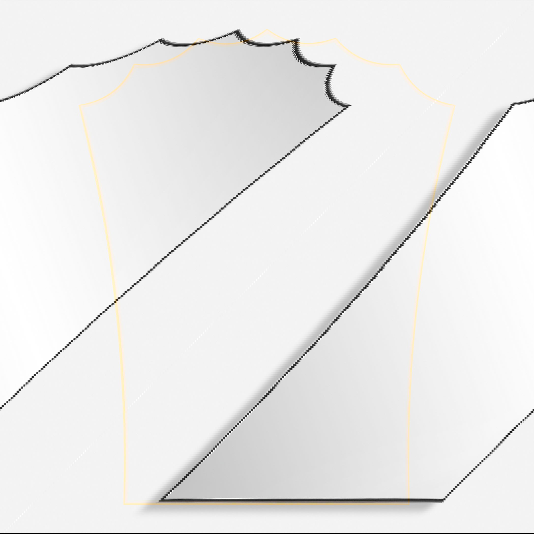 Monarch Scalloped Arched Vanity Mirror, by Uttermost, 24" width x 30.5" height x 1" depth View 1