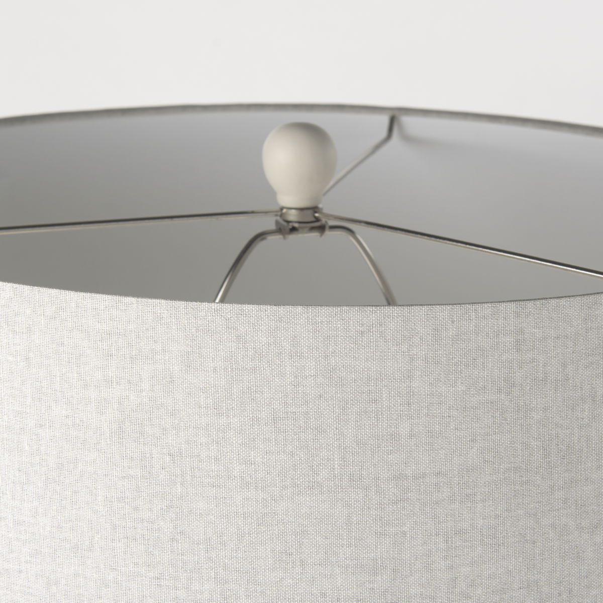 Cato 20.0L x 20.0W x 33.5H Cream Base with White Shade Table Lamp, by Mercana, 18" length x 18" width x 32.8" height View 4