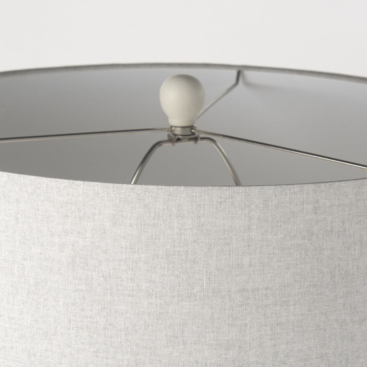 Cato 20.0L x 20.0W x 33.5H Cream Base with White Shade Table Lamp, by Mercana, 18" length x 18" width x 32.8" height View 4
