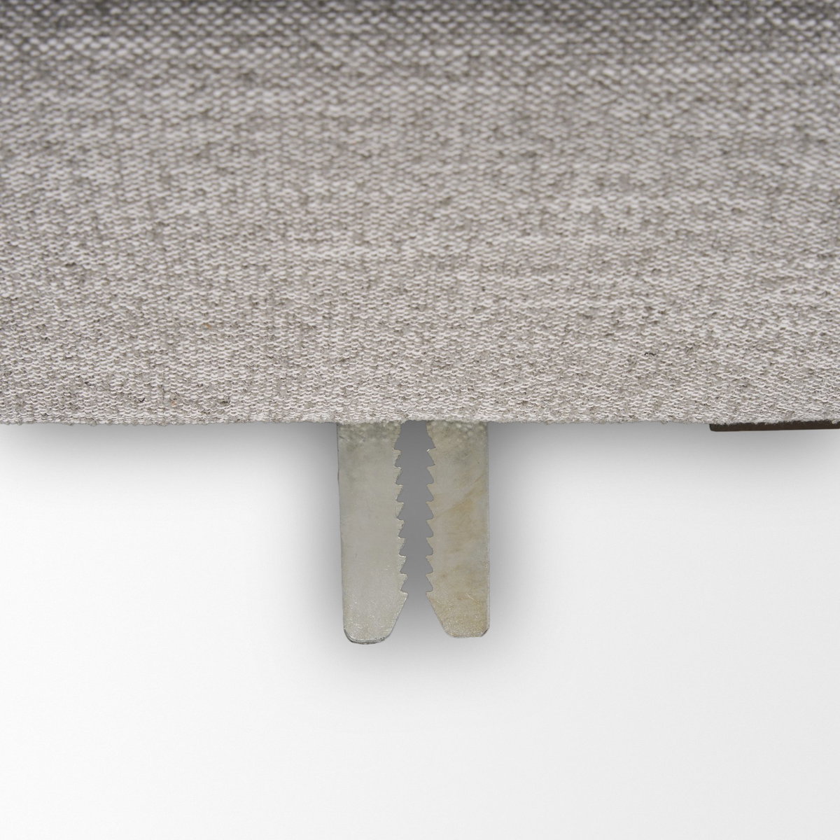 Halston Small Ottoman Light Gray Performance Fabric, Sectional Sofa by Mercana, 38.5" length x 26.5" width x 19" height View 10