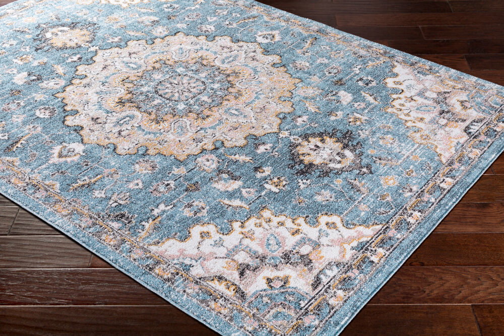 Azul Machine Woven Rug, by Surya, 1'3.75" length x 1'3.75" width