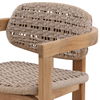 Jovita Outdoor Dining Chair Beige, by Dovetail, 22.1" width x 31.5" height x 22.5" depth thumbnail 6