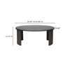 Penny Large Coffee Table Dark Brown, by Moe's Home, 39" width x 15.75" height x 39" depth thumbnail 12