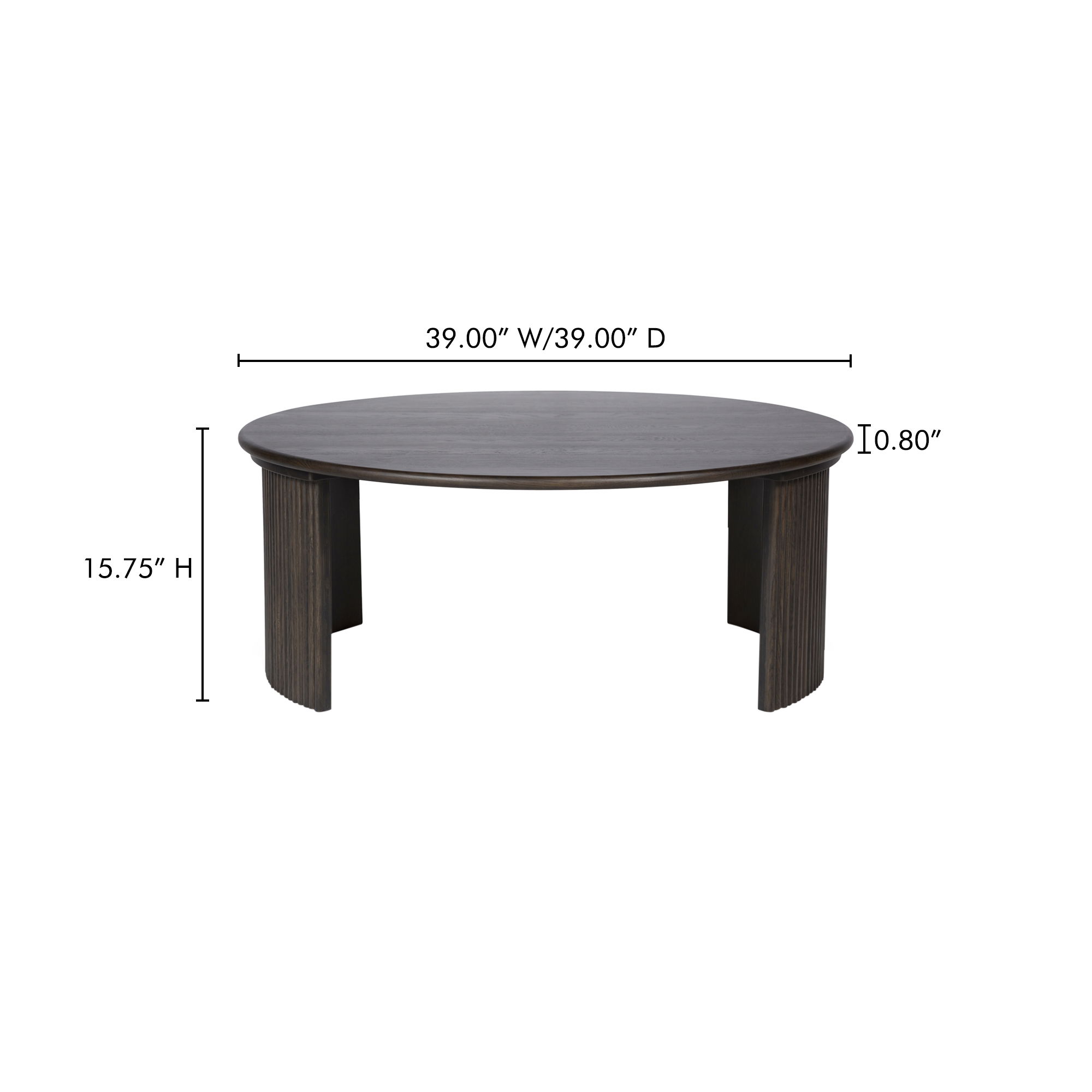 Penny Large Coffee Table Dark Brown large image 